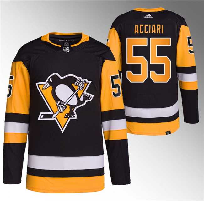 Men%27s Pittsburgh Penguins #55 Noel Acciari Black Stitched Jersey